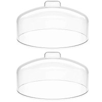 Kit 2 Cúpulas para Prato de Bolo Natural Tampa Plástico 31cm Haus Concept