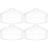 4 Cúpulas para Prato de Bolo Natural Tampa de Plástico 31cm Haus Concept