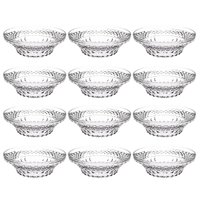 Kit 12 Tigelas Redondas 3,3L Crippa Transparente Plástica Salada Sobremesa Restaurante