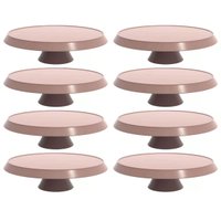 8 Boleiras com Pé Amêndoa Tortas Doces 30cm Bubble Crippa Suporte Mesa Evento