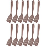 Kit 12 Espátulas Culinárias de Nylon 31,5cm Reta Kitch Crippa Amêndoa Restaurante