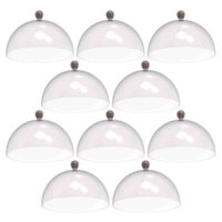 Kit 8 Cúpulas de Plástico 25cm para Doces Bolos Tortas Amêndoa Padaria Hotel Crippa