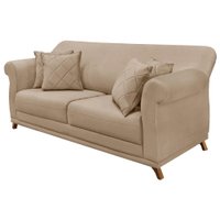 Sofa 3 Lugares Retro Polo 200cm Com Almofada Suede 1101 Ezz