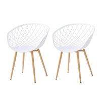 Conjunto com 2 Cadeiras New Sidera Branco