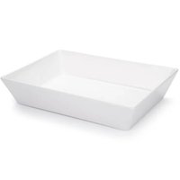 Travessa Melamina Branca 4L Profissional Servir Buffet Haus Concept Saladas Massas