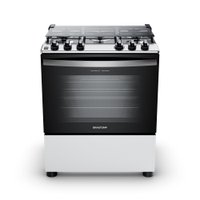 Fogão de Piso Brastemp 5 Bocas Com Botões Removíveis e Aro Protetor Branco BFS5NDB - Bivolt