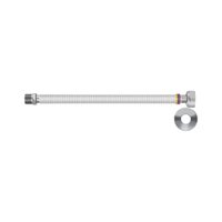 Engate Extensível 3 em 1 para Água Fria/Quente e Gás Censi 30cm 1/2" / 3/4" com Canopla BRANCO 7572-1