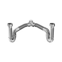 Sifão Duplo Sanfonado Extensível Censi 1,1m Cromado CROMADO 7199-01001