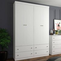Guarda Roupa Henn Americano Com 4 Portas 4 Gavetas