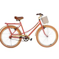 Bicicleta Aero Aro 26 Bella Retro 359 Montada - Laranja