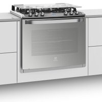 Fogão de Embutir Inox Electrolux 5 Bocas Mesa de Vidro 76EXV