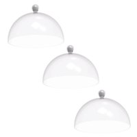 Kit 3 Cúpulas 25cm Brancas Bubble Crippa Porta Bolo Tortas Doces Confeitaria Padaria