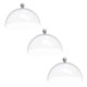 Kit 3 Cúpulas 25cm Brancas Bubble Crippa Porta Bolo Tortas Doces Confeitaria Padaria