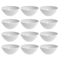 Kit 12 Tigelas Pequenas Brancas Crippa Travessa Restaurante Buffet Salada Sobremesa