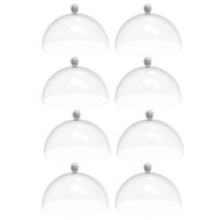 Conjunto 8 Cúpulas 25cm Brancas Porta Bolo Tortas Doces Padaria Café Bubble Crippa