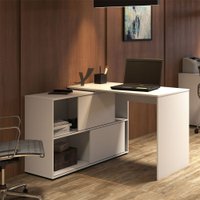 Mesa para Escritório Branco  Mingle 120cm Artany