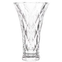 Vaso de Vidro 13x20cm Decorativo Plantas Arranjo Flores Transparente Lyor Diamond