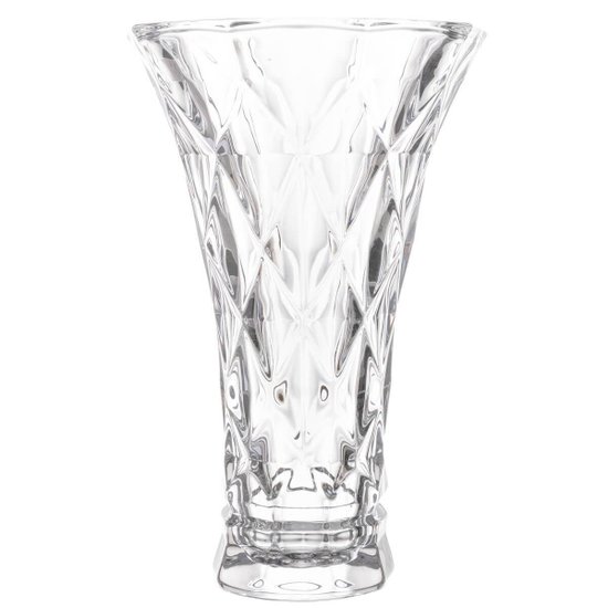 Vaso de Vidro 13x20cm Decorativo Plantas Arranjo Flores Transparente Lyor Diamond
