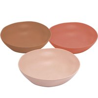 Bowl de Bambu e Plástico 12x4cm Sortido Cumbuca Pequena para Frutas Petiscos Sobremesa