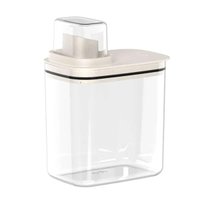 Dispenser Para Amaciante Sabão Líquido Com 1,5L Flow Bege com Tampa Medidora Ou