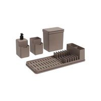 Kit para Cozinha Single 4 Pe&ccedil;as Cinza 99311/1126 Coza