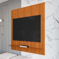 Painel Para TV Até 55 Polegadas Ripado Impressão 3D Avante 1,34m Cedro EDN