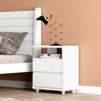 Mesa de Cabeceira Campeche Com 2 Gavetas Henn