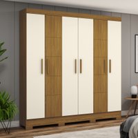 Guarda Roupa Casal 06 Portas Com 02 Gavetas Malbec Briz