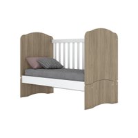 Quarto de Bebê com Guarda Roupa 3 Portas Cômoda e Berço Flocos Casa 812 Branco
