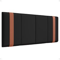 Cabeceira Suspensa Estofada Parise Cama Box Casal 1,40 Decoração Clássica Quarto Proteção Parede Preto Suede - Lojas RPM
