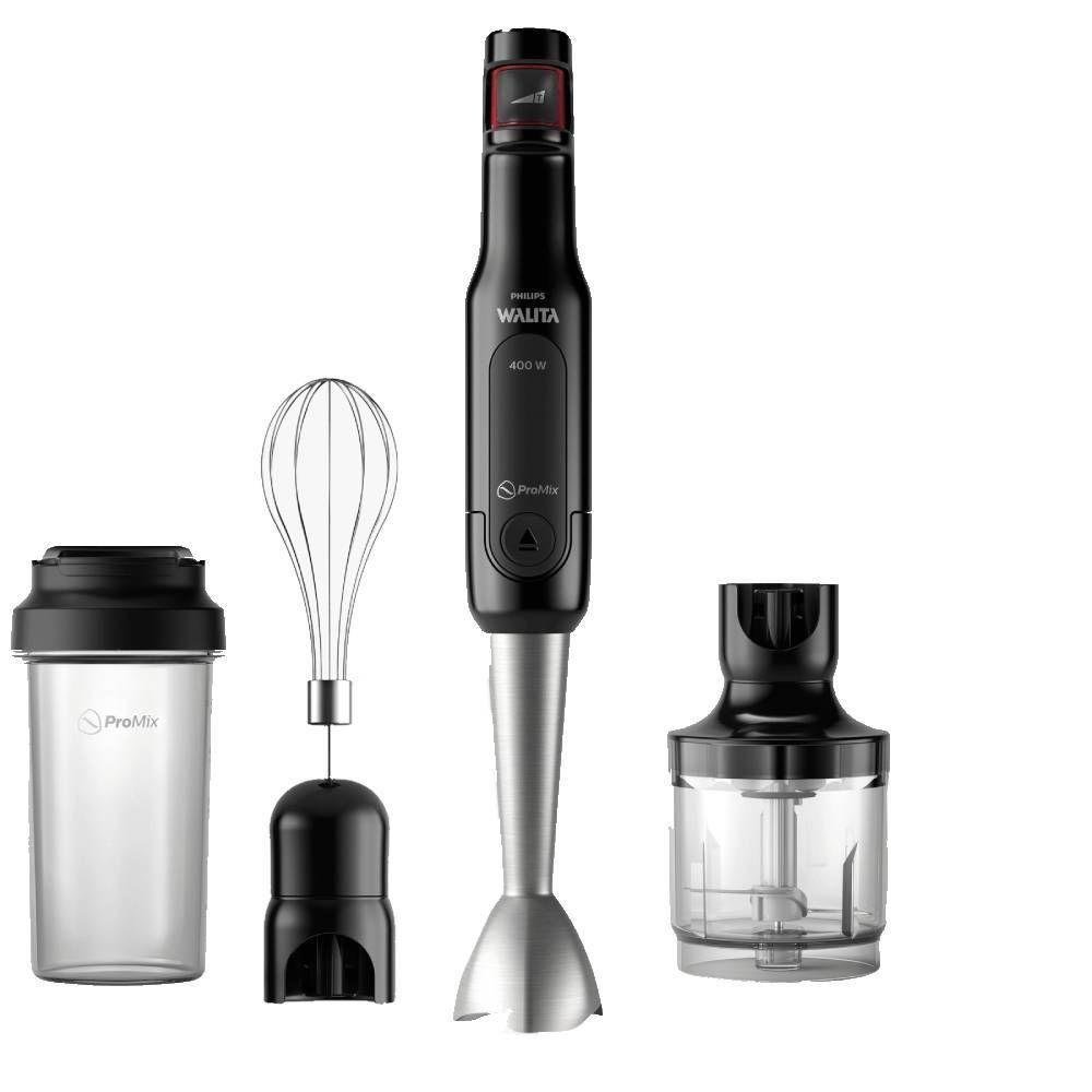 Mixer Philips Walita Pro Mix 3 em 1 Preto Inox 400W RI2622/70