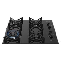 COOKTOP FIT LINE FISCHER - 4 BOCAS CHAMA RAPIDA TREMPE IRON VIDRO PRETO - BIVOLT - (36310-102671)