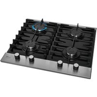 Cooktop a Gás Fischer Ferro Fundido 4Q Mesa Vidro Platinium Bivolt 33800-92121