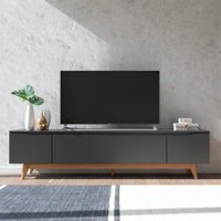 Rack para TV até 75 Polegadas Flynt Preto e Natural 219 cm