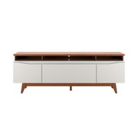 Rack Para TV até 75 Polegadas Flynt Off White / Canela 184 cm