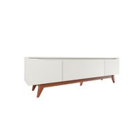 Rack para TV até 75 Polegadas Flynt Off White e Natural 184 cm