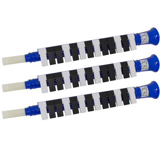 Kit 3 Escaletas Melódica 13 Teclas Azul New York