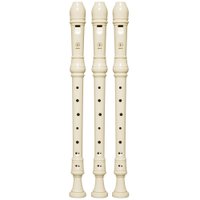 Kit 3 Flautas Doce Contralto Barroca Em F YRA-28BIII Yamaha