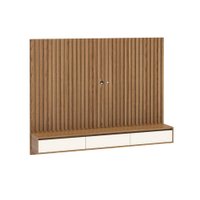Painel para TV Com até 75 Polegadas Aden 3 Portas Freijó e Off White 217 cm