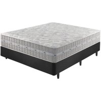 Cama Box Casal Preto + Colchão Molas Ensacadas Alabama 138X188x61cm