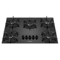 Cooktop 5 Bocas a Gás Mueller G4 com Mesa de Vidro Temperado