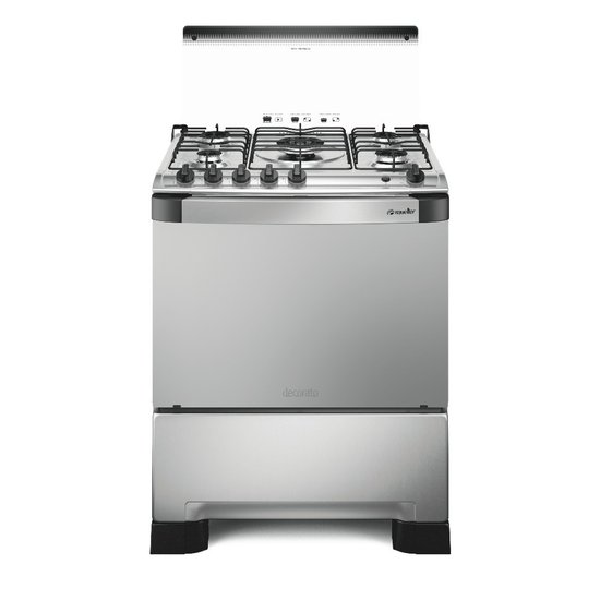 Fogão 5 Bocas Mueller Decorato G3 Tripla Chama Inox