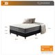 Cama Box King Preto + Colchão Molas Ensacadas Suporte Para 200 Kg Fort Wayne 193x203x67cm