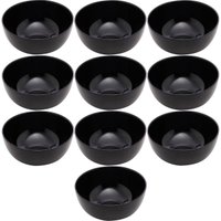 10 Tigelas Vidro Opalino 300ml Diwali Black 12x5cm Cumbuca Shimeji Saladas