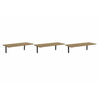 Modulado de Quarto Kit 3 Prateleiras Industrial LI009 21x72x29 Freijo/Preto - Kappesberg