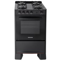 Fogão de Piso Suggar Cook Glass 4Q Mesa Vidro Preto Bivolt FGVCG410PT