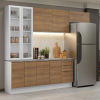Armário de Cozinha Completa 270cm Branco/Rustic Stella Madesa 11