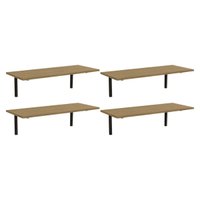 Modulado de Quarto Kit 4 Prateleiras Industrial LI009 21x72x29 Freijo/Preto - Kappesberg