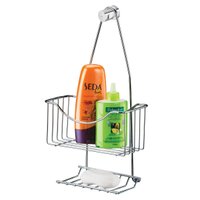 Porta Shampoo com Saboneteira de Registro Aço Cromado Utimil Suporte P/ Banheiro
