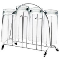 Porta Copos Aramado Com 6 unidades Mesa Suporte Escorredor Aço Cromado de Bancada Utimil